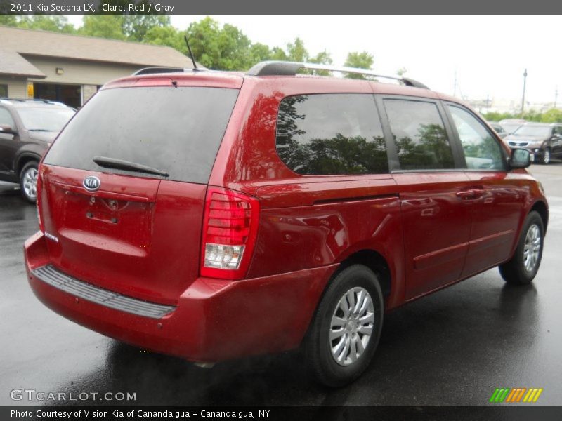 Claret Red / Gray 2011 Kia Sedona LX