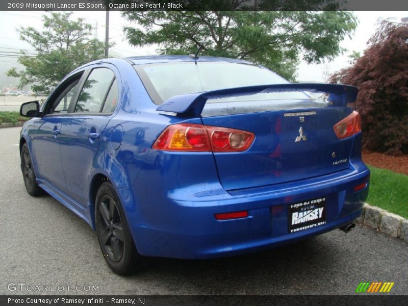 Octane Blue Pearl / Black 2009 Mitsubishi Lancer ES Sport