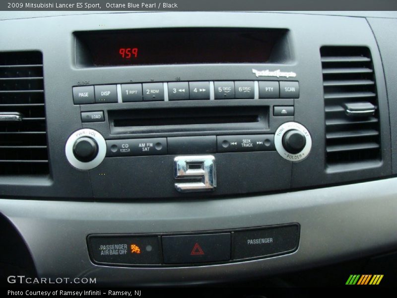 Octane Blue Pearl / Black 2009 Mitsubishi Lancer ES Sport