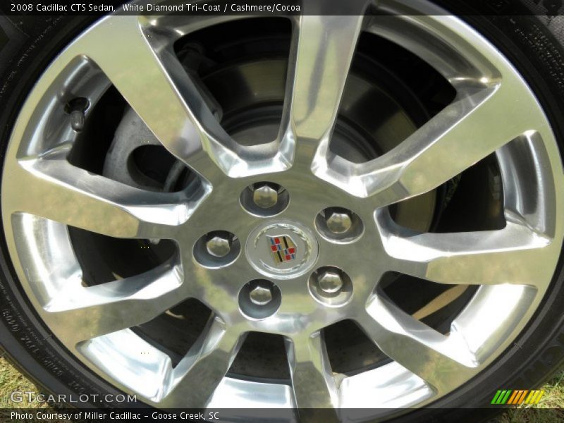 White Diamond Tri-Coat / Cashmere/Cocoa 2008 Cadillac CTS Sedan