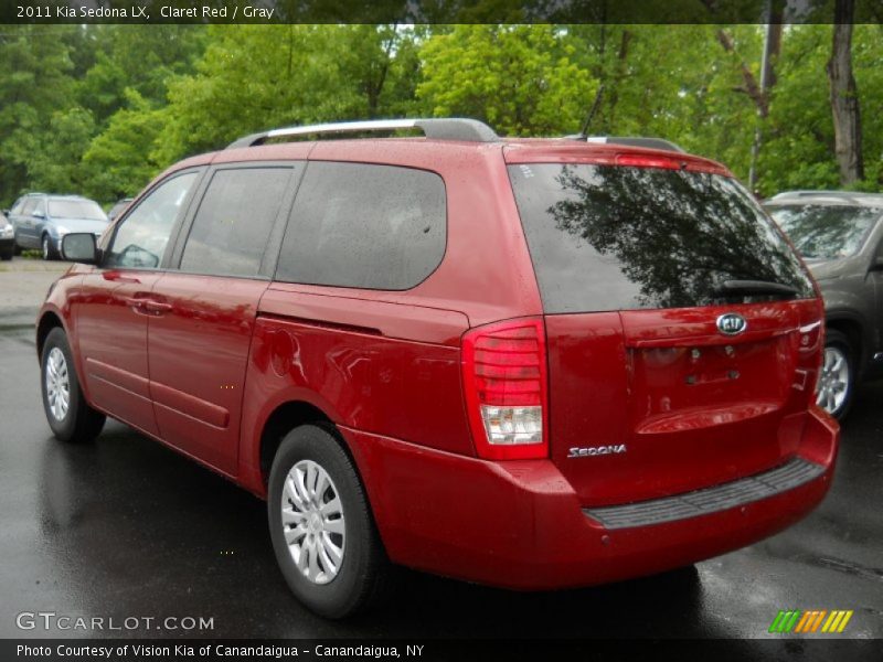 Claret Red / Gray 2011 Kia Sedona LX