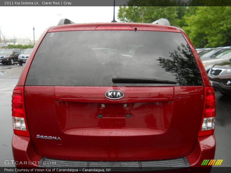Claret Red / Gray 2011 Kia Sedona LX