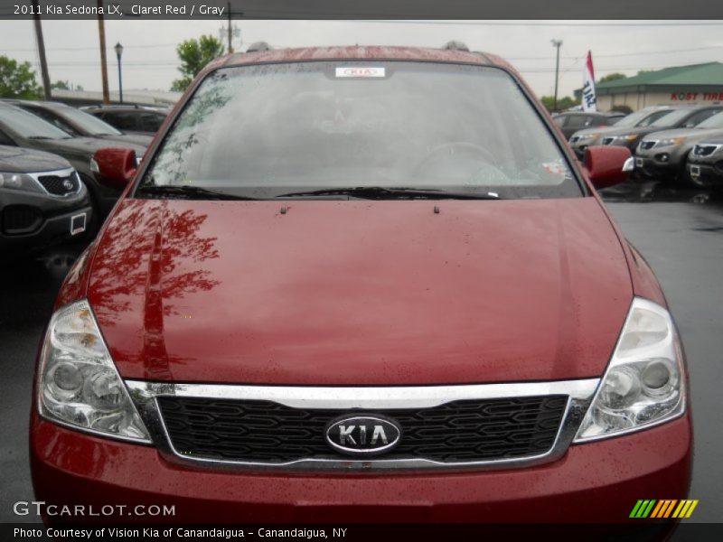 Claret Red / Gray 2011 Kia Sedona LX