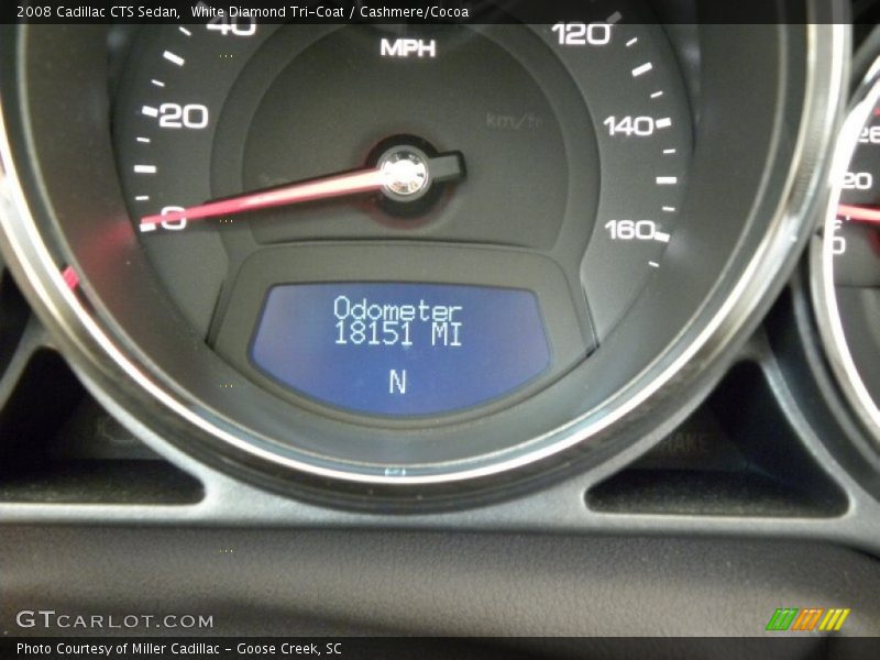 White Diamond Tri-Coat / Cashmere/Cocoa 2008 Cadillac CTS Sedan