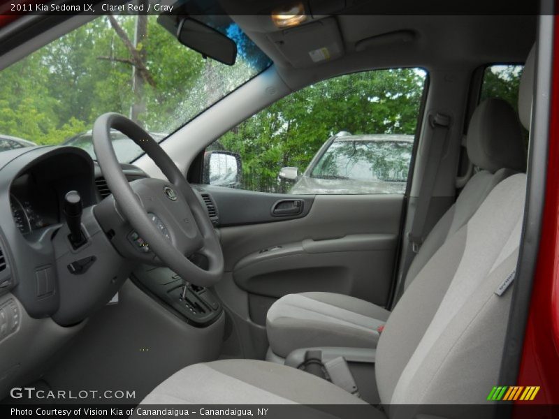 Claret Red / Gray 2011 Kia Sedona LX
