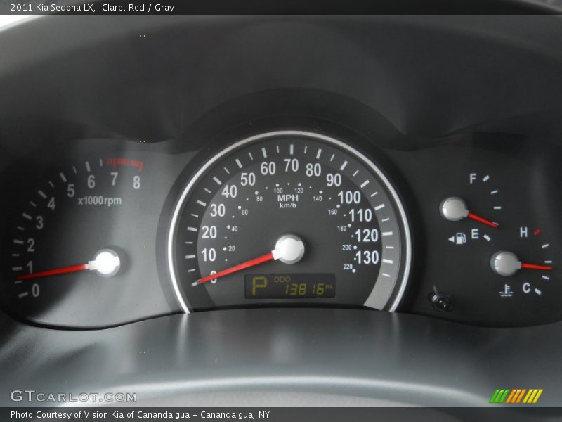 Claret Red / Gray 2011 Kia Sedona LX