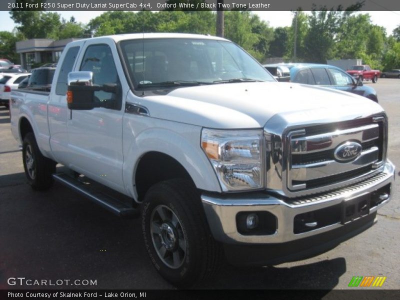 Oxford White / Black Two Tone Leather 2011 Ford F250 Super Duty Lariat SuperCab 4x4