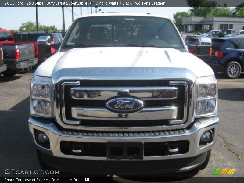 Oxford White / Black Two Tone Leather 2011 Ford F250 Super Duty Lariat SuperCab 4x4