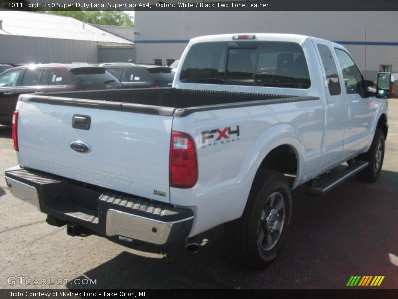 Oxford White / Black Two Tone Leather 2011 Ford F250 Super Duty Lariat SuperCab 4x4