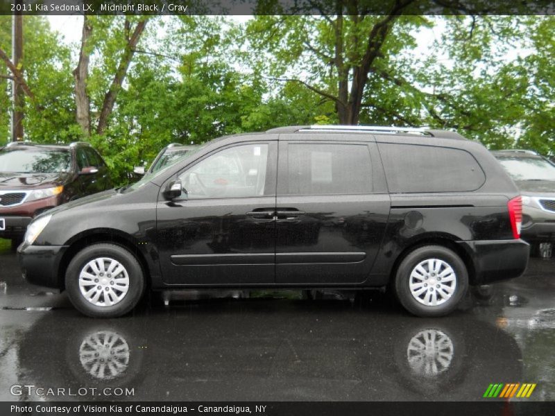 Midnight Black / Gray 2011 Kia Sedona LX