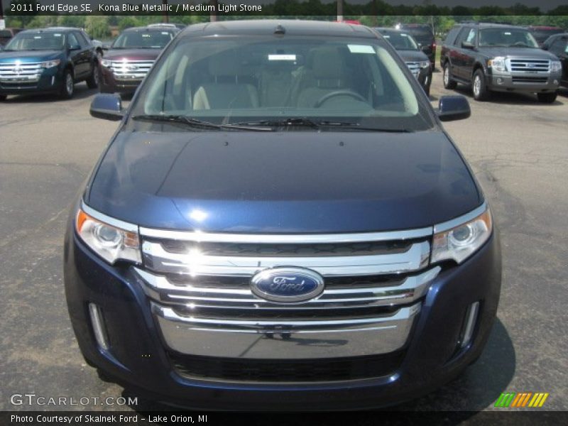 Kona Blue Metallic / Medium Light Stone 2011 Ford Edge SE