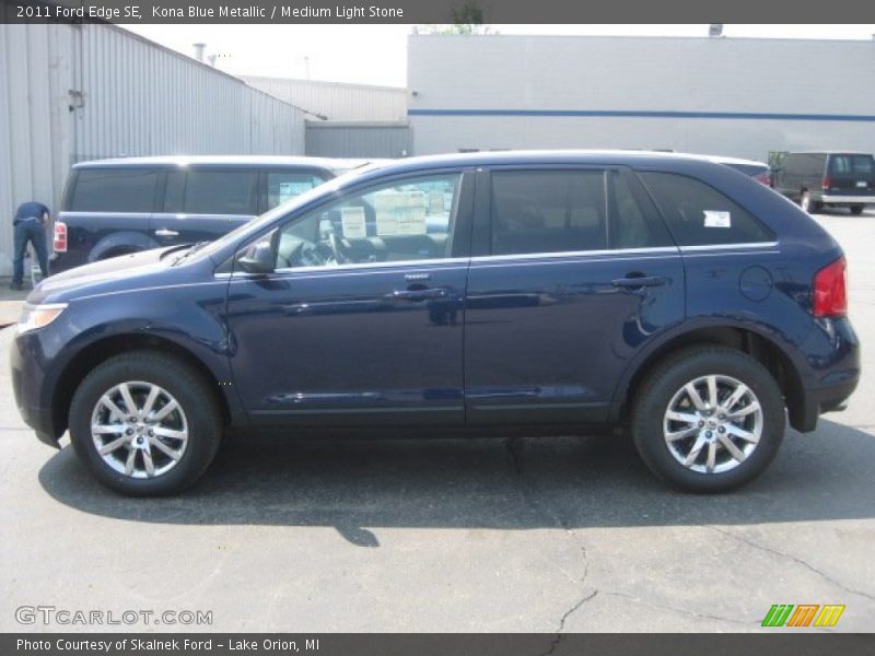 Kona Blue Metallic / Medium Light Stone 2011 Ford Edge SE