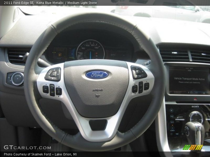 Kona Blue Metallic / Medium Light Stone 2011 Ford Edge SE