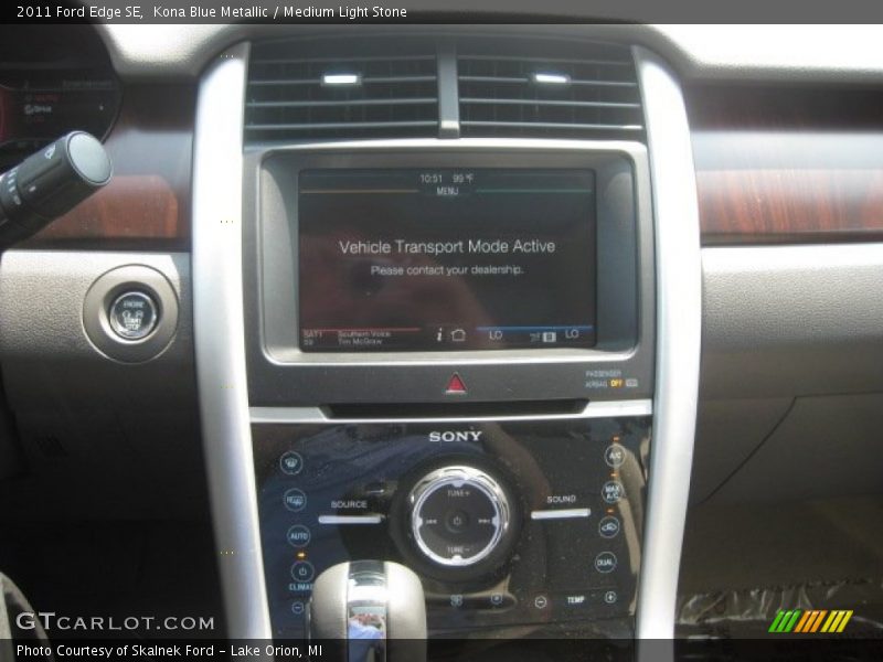 Kona Blue Metallic / Medium Light Stone 2011 Ford Edge SE