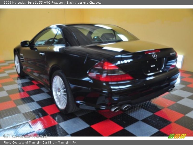 Black / designo Charcoal 2003 Mercedes-Benz SL 55 AMG Roadster