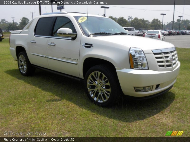 White Diamond / Cocoa/Light Cashmere 2008 Cadillac Escalade EXT AWD