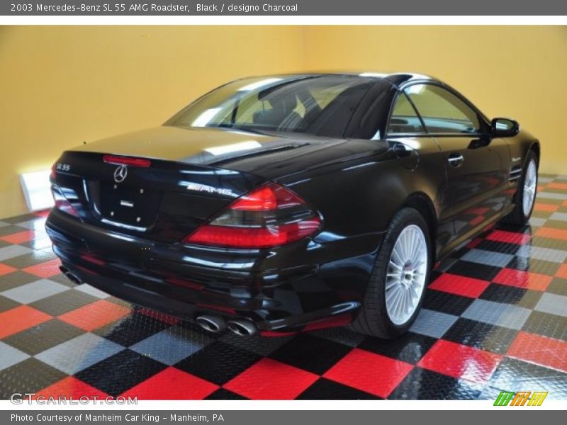 Black / designo Charcoal 2003 Mercedes-Benz SL 55 AMG Roadster