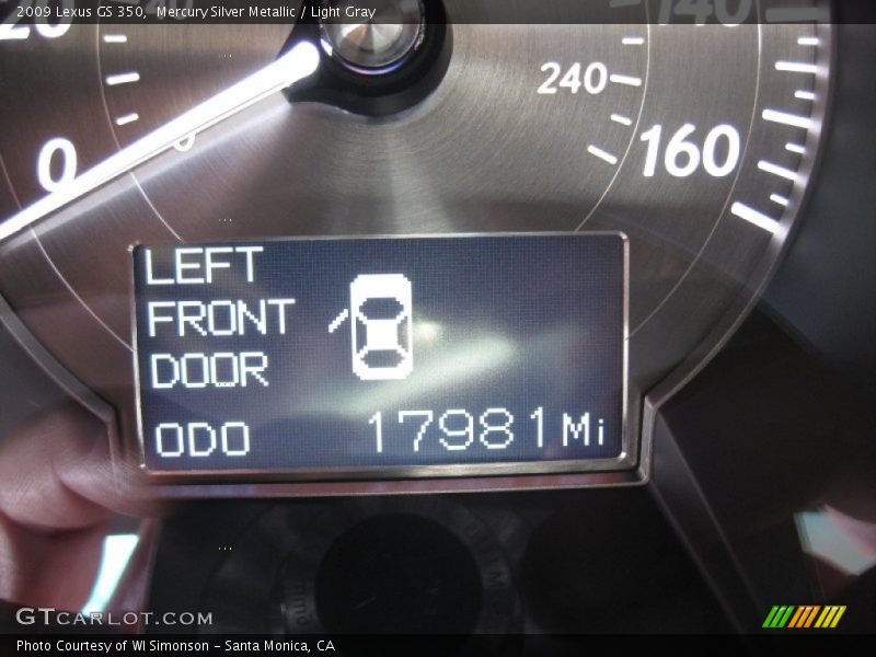 Mercury Silver Metallic / Light Gray 2009 Lexus GS 350