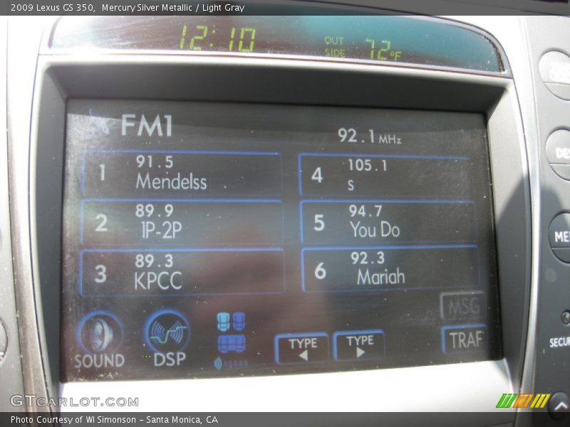 Mercury Silver Metallic / Light Gray 2009 Lexus GS 350