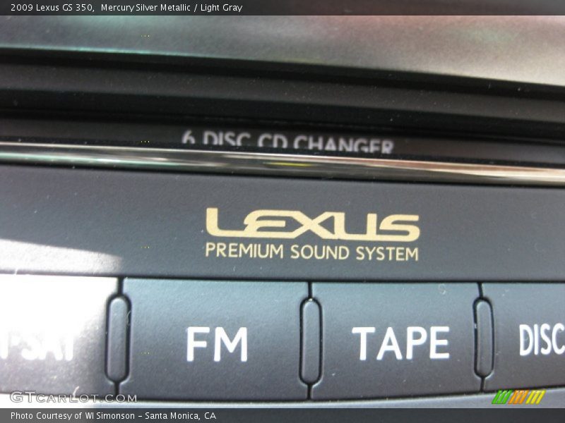 Mercury Silver Metallic / Light Gray 2009 Lexus GS 350