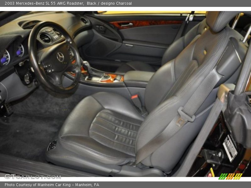  2003 SL 55 AMG Roadster designo Charcoal Interior