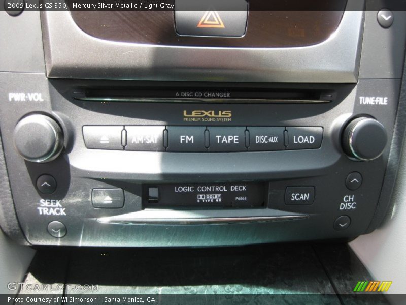 Mercury Silver Metallic / Light Gray 2009 Lexus GS 350