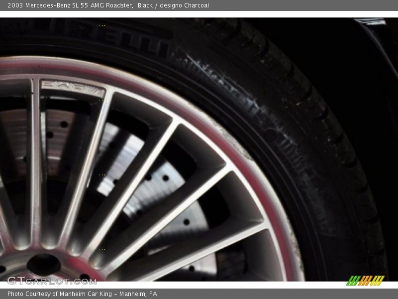 Black / designo Charcoal 2003 Mercedes-Benz SL 55 AMG Roadster