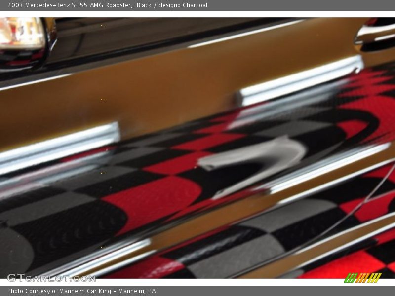 Black / designo Charcoal 2003 Mercedes-Benz SL 55 AMG Roadster