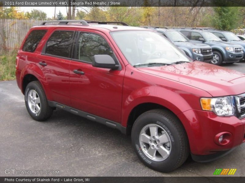 Sangria Red Metallic / Stone 2011 Ford Escape Limited V6 4WD