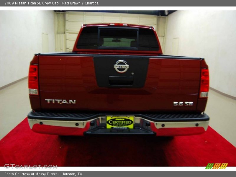 Red Brawn / Charcoal 2009 Nissan Titan SE Crew Cab