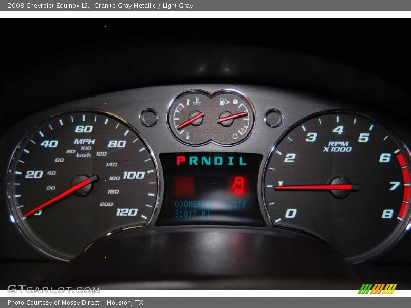 Granite Gray Metallic / Light Gray 2008 Chevrolet Equinox LS