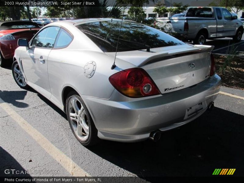 Super Silver / Black 2003 Hyundai Tiburon GT V6