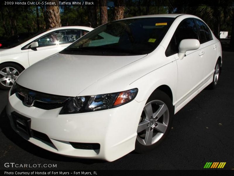 Taffeta White / Black 2009 Honda Civic LX-S Sedan