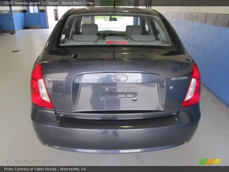 Ebony Black / Gray 2007 Hyundai Accent GLS Sedan
