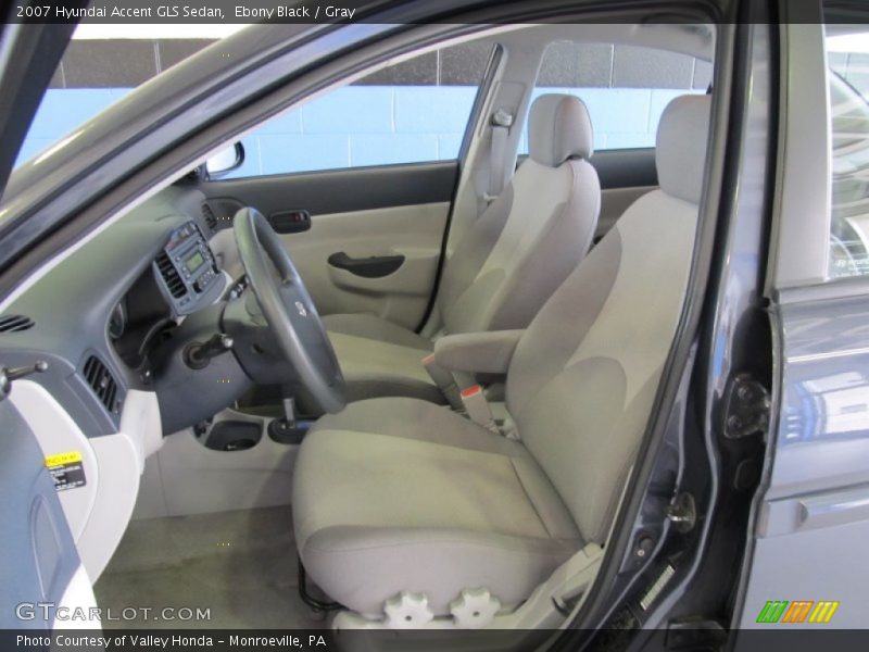 Ebony Black / Gray 2007 Hyundai Accent GLS Sedan