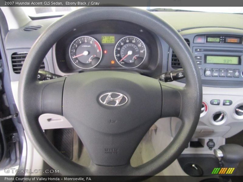 Ebony Black / Gray 2007 Hyundai Accent GLS Sedan