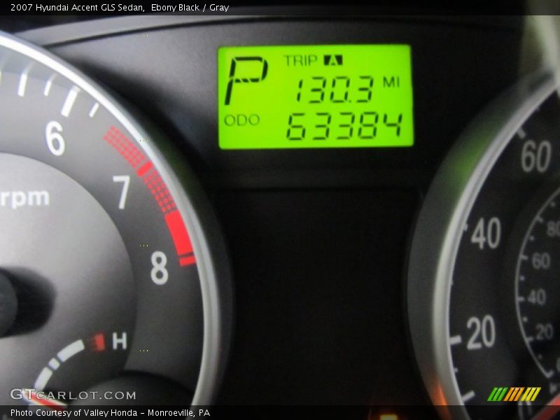 Ebony Black / Gray 2007 Hyundai Accent GLS Sedan