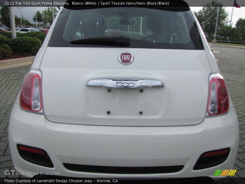 Bianco (White) / Sport Tessuto Nero/Nero (Black/Black) 2012 Fiat 500 Sport Prima Edizione