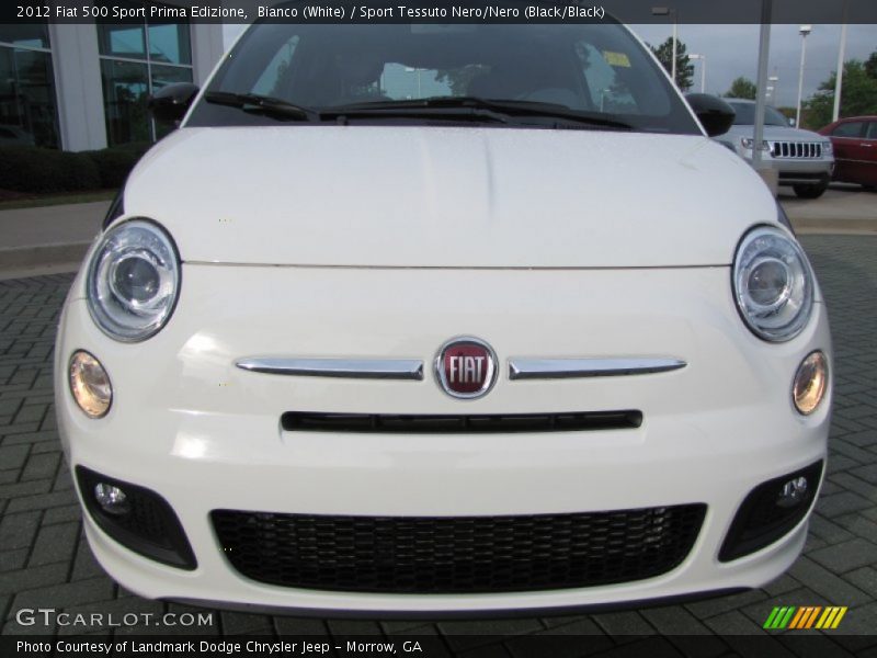 Bianco (White) / Sport Tessuto Nero/Nero (Black/Black) 2012 Fiat 500 Sport Prima Edizione
