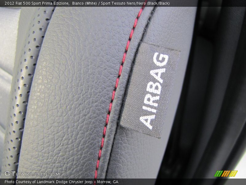 Bianco (White) / Sport Tessuto Nero/Nero (Black/Black) 2012 Fiat 500 Sport Prima Edizione