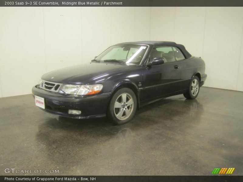 Midnight Blue Metallic / Parchment 2003 Saab 9-3 SE Convertible