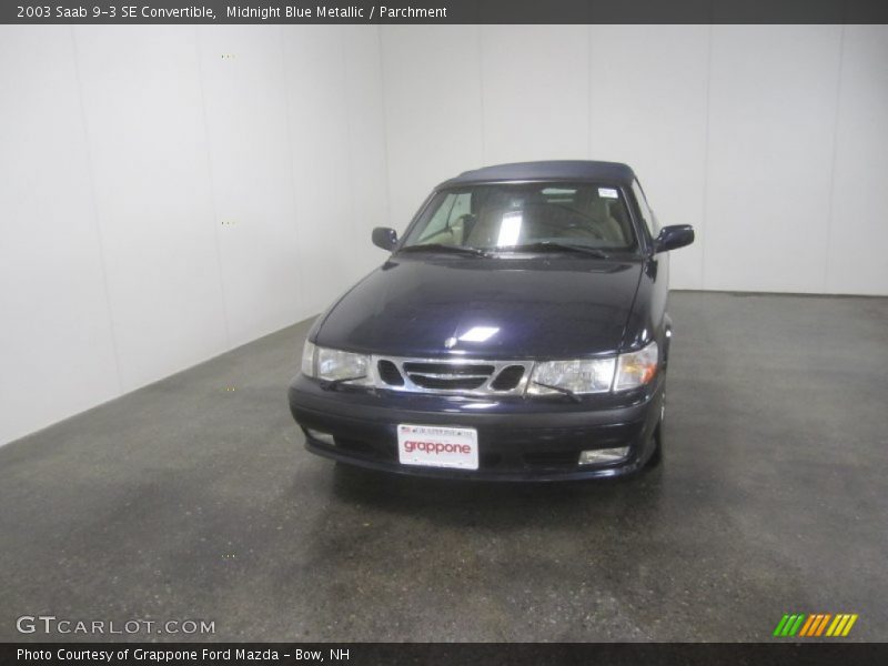 Midnight Blue Metallic / Parchment 2003 Saab 9-3 SE Convertible