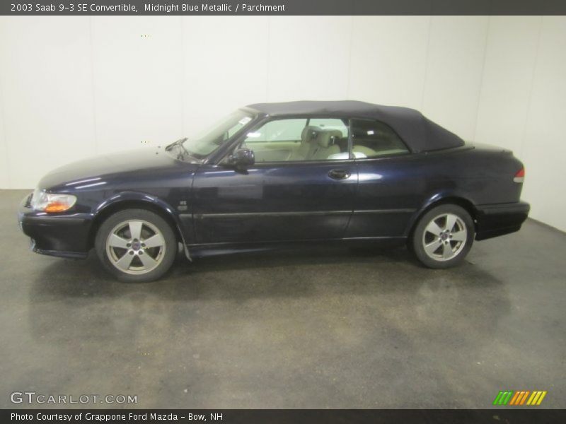 Midnight Blue Metallic / Parchment 2003 Saab 9-3 SE Convertible