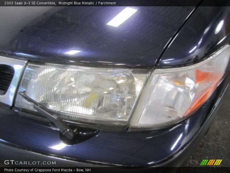 Midnight Blue Metallic / Parchment 2003 Saab 9-3 SE Convertible