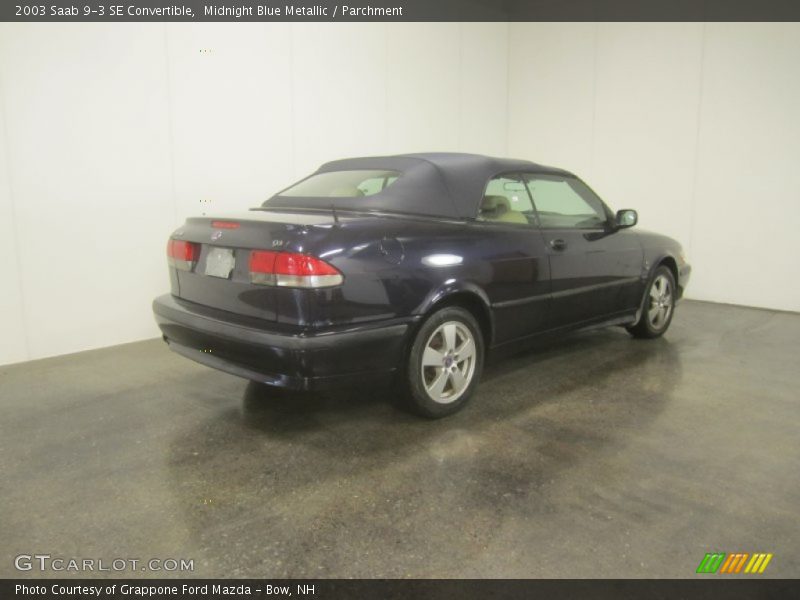 Midnight Blue Metallic / Parchment 2003 Saab 9-3 SE Convertible