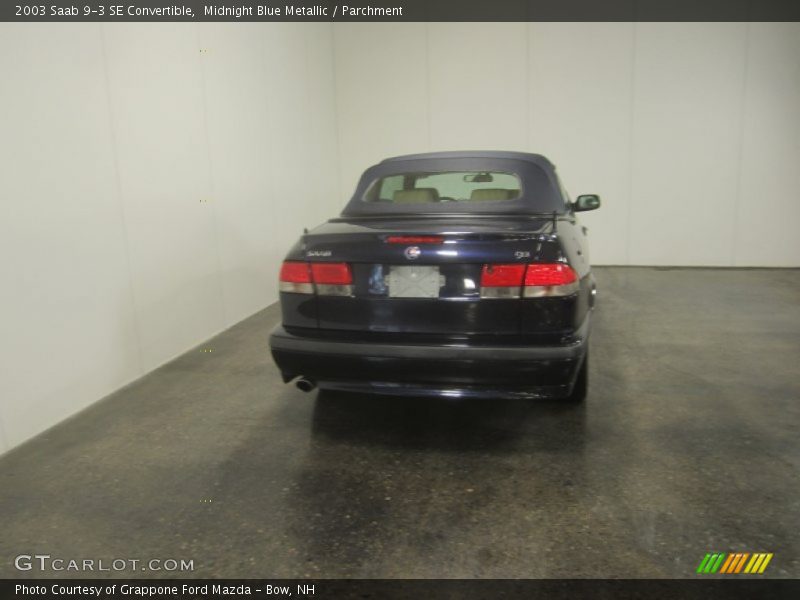 Midnight Blue Metallic / Parchment 2003 Saab 9-3 SE Convertible