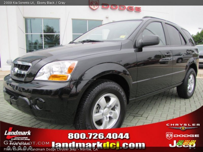 Ebony Black / Gray 2009 Kia Sorento LX