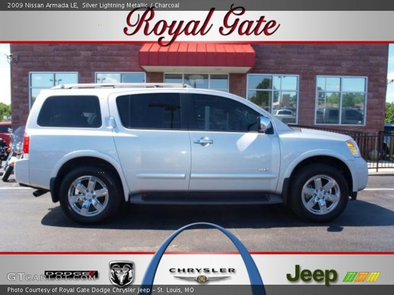 Silver Lightning Metallic / Charcoal 2009 Nissan Armada LE