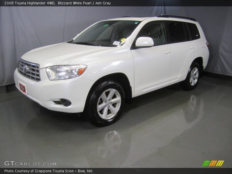 Blizzard White Pearl / Ash Gray 2008 Toyota Highlander 4WD