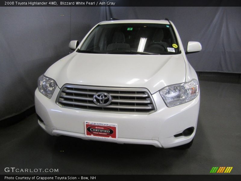 Blizzard White Pearl / Ash Gray 2008 Toyota Highlander 4WD